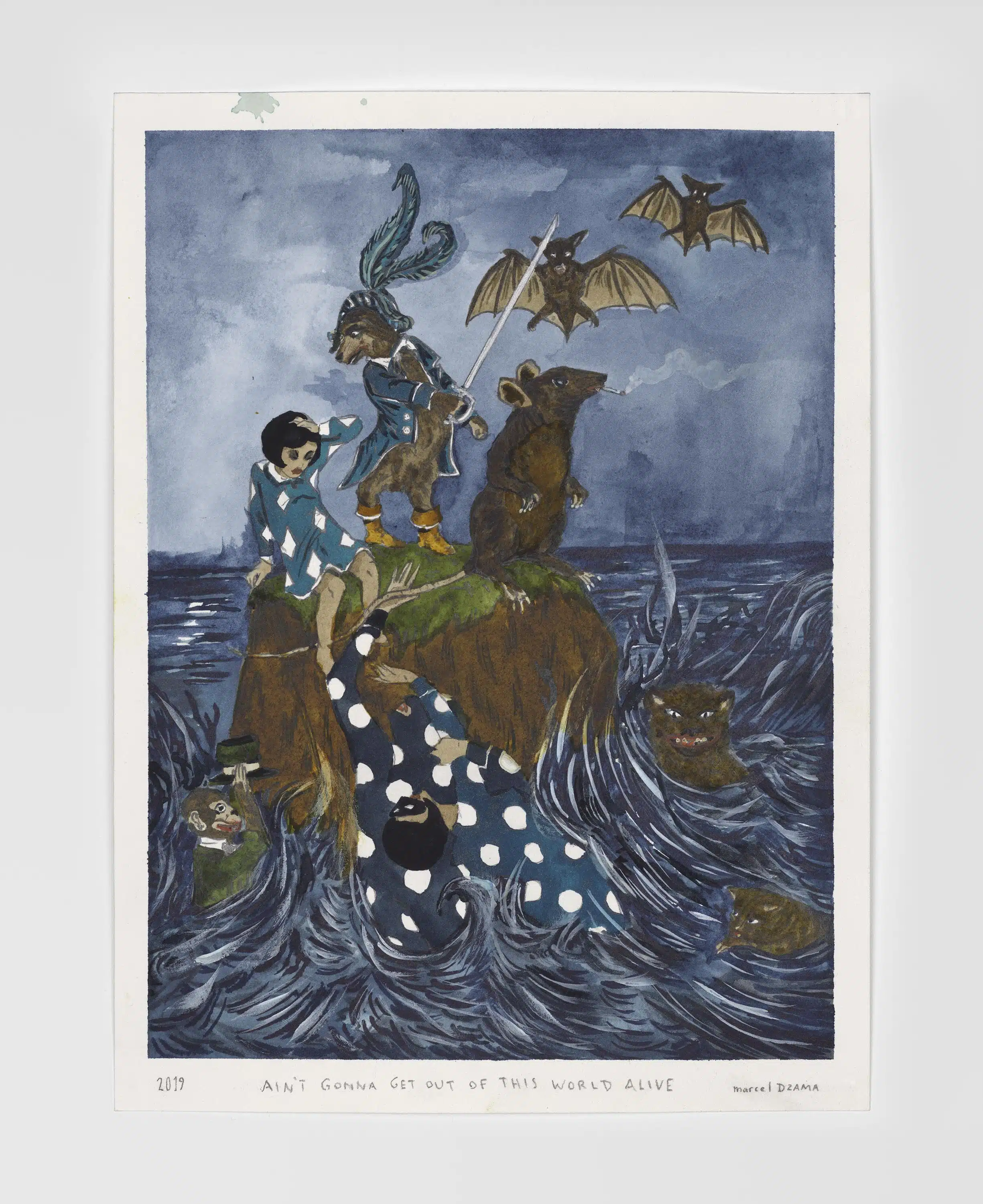 Marcel Dzama. Ain't gonna get out of this world alive, 2019 © Marcel Dzama. Courtesy the artist and David Zwirner