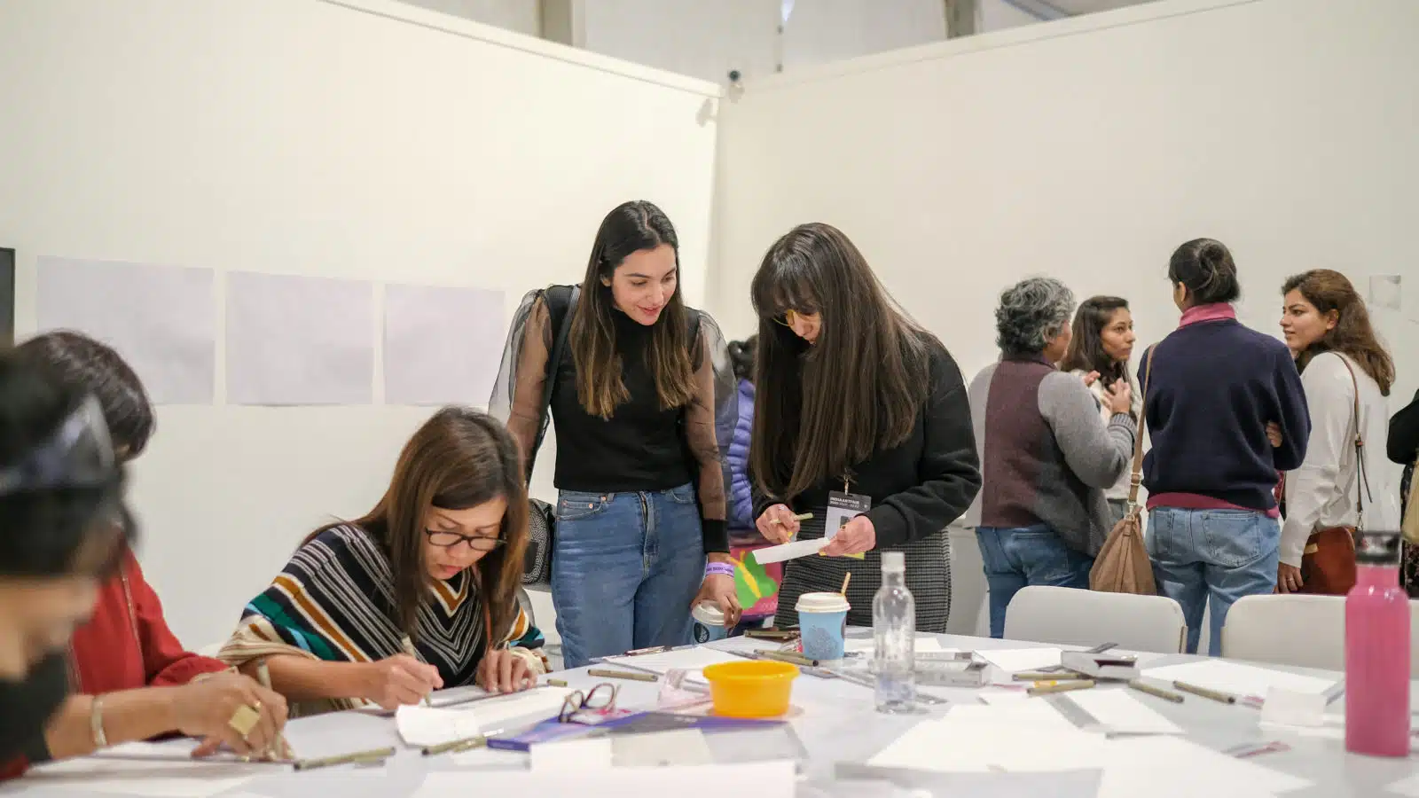 Artist in Residence Chetnaa during a workshop, 2020. Courtesy of India Art Fair