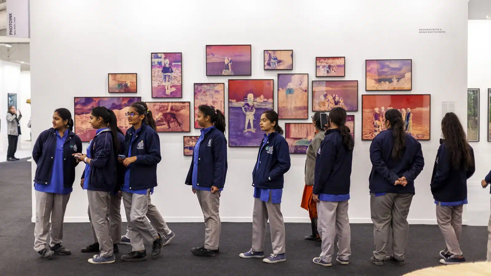 School students at India Art Fair, 2020. Courtesy of India Art Fair