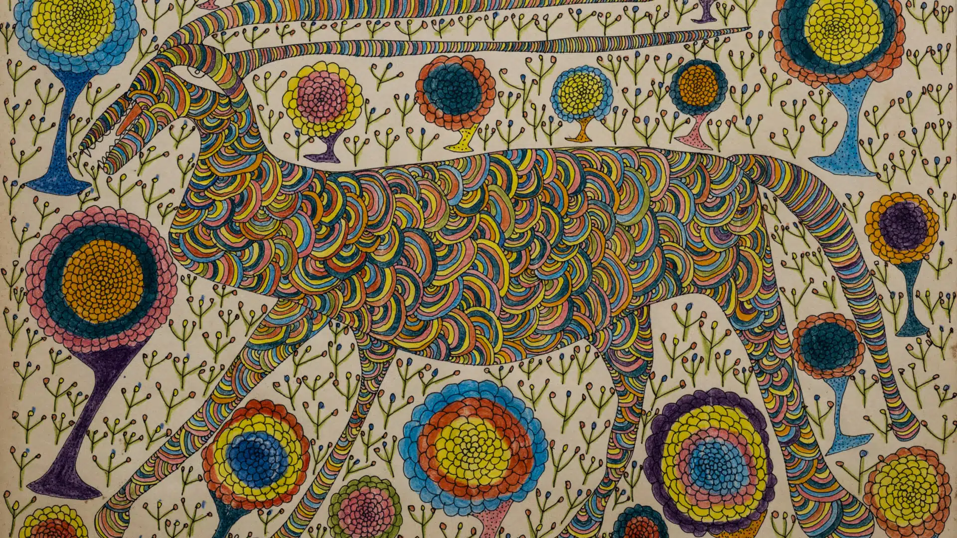 Teju Jogi Ahmedabad, Decorated Deer, Unknown year.