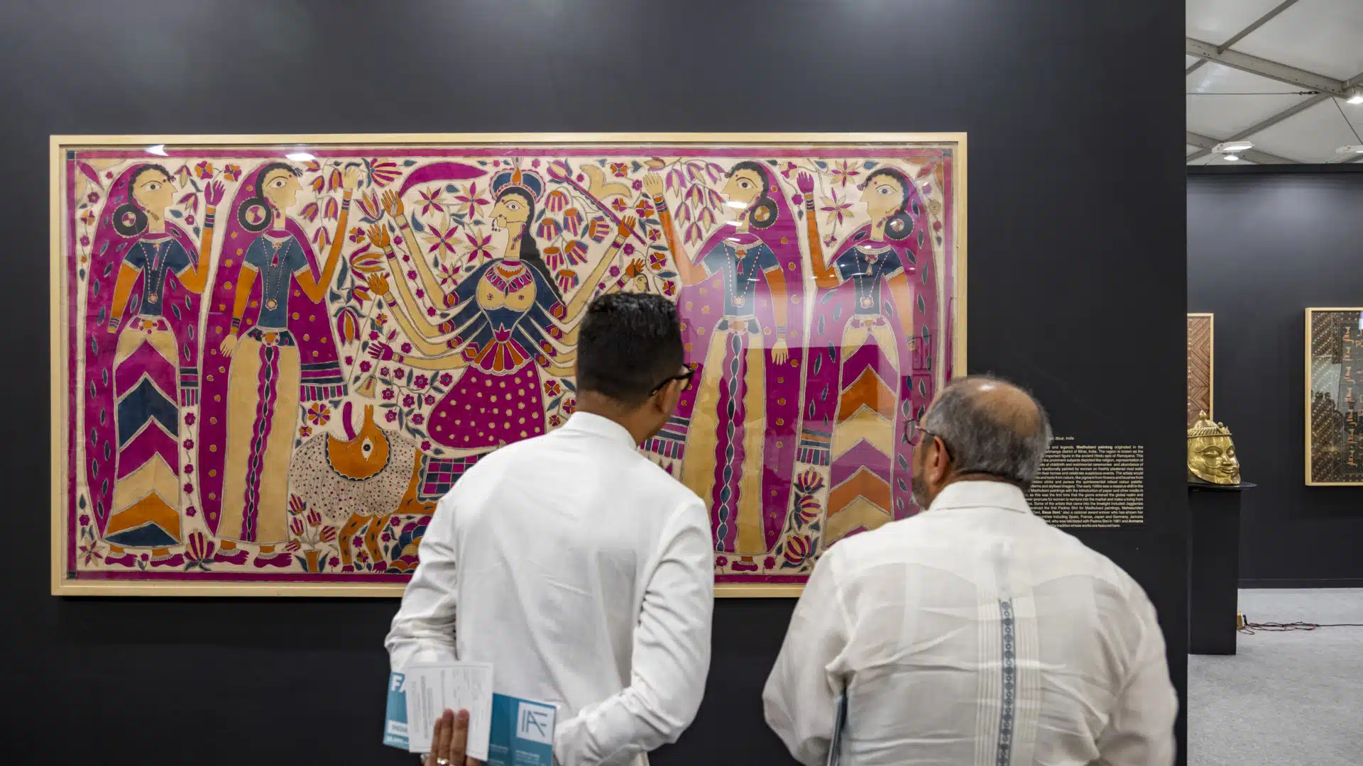 Inherited Arts Forum installation shot with visitors © India Art Fair