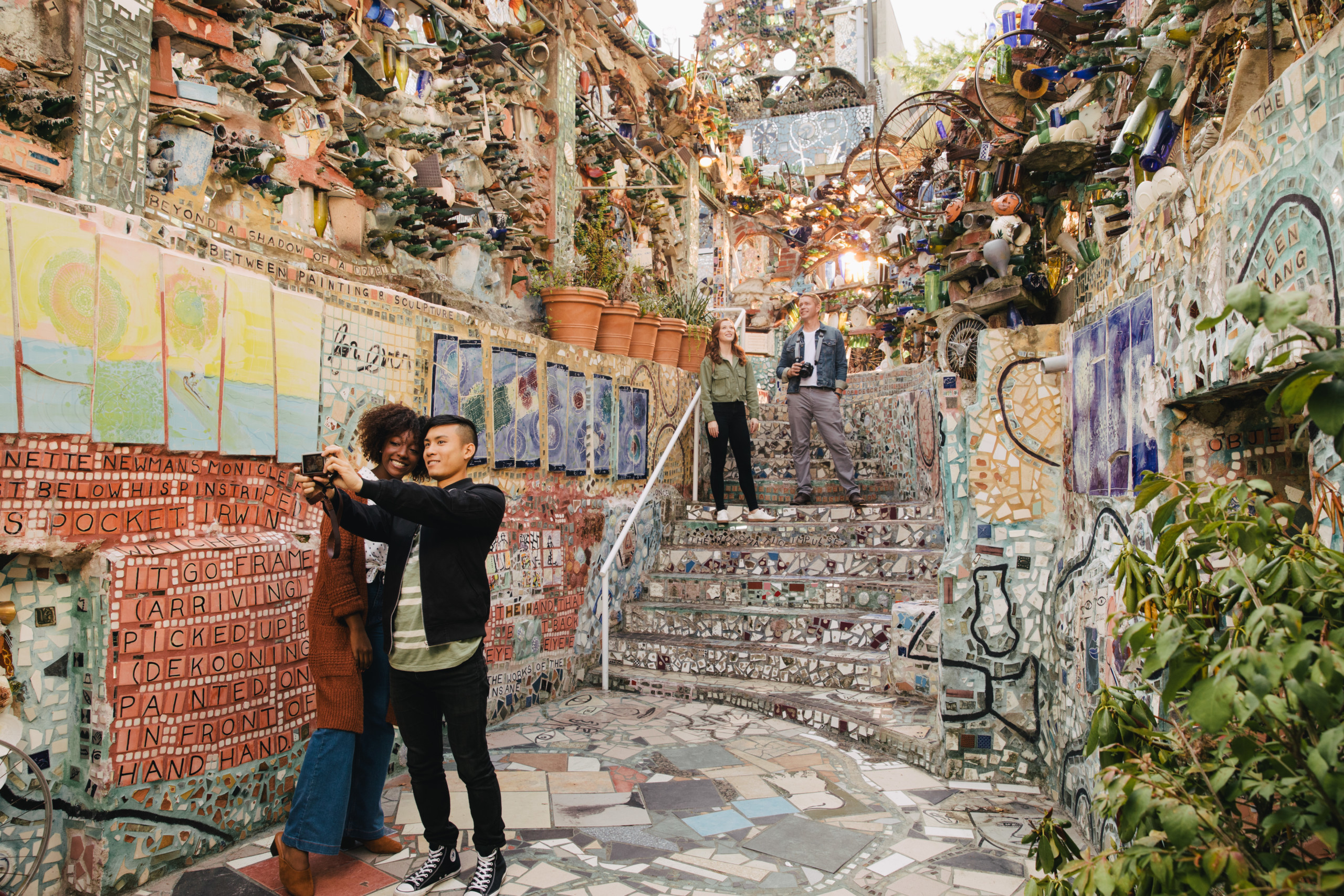 No better place to check out the alt-art scene in the city than the outdoor Magic Gardens. Courtesy of Philadelphia Convention and Visitors Bureau