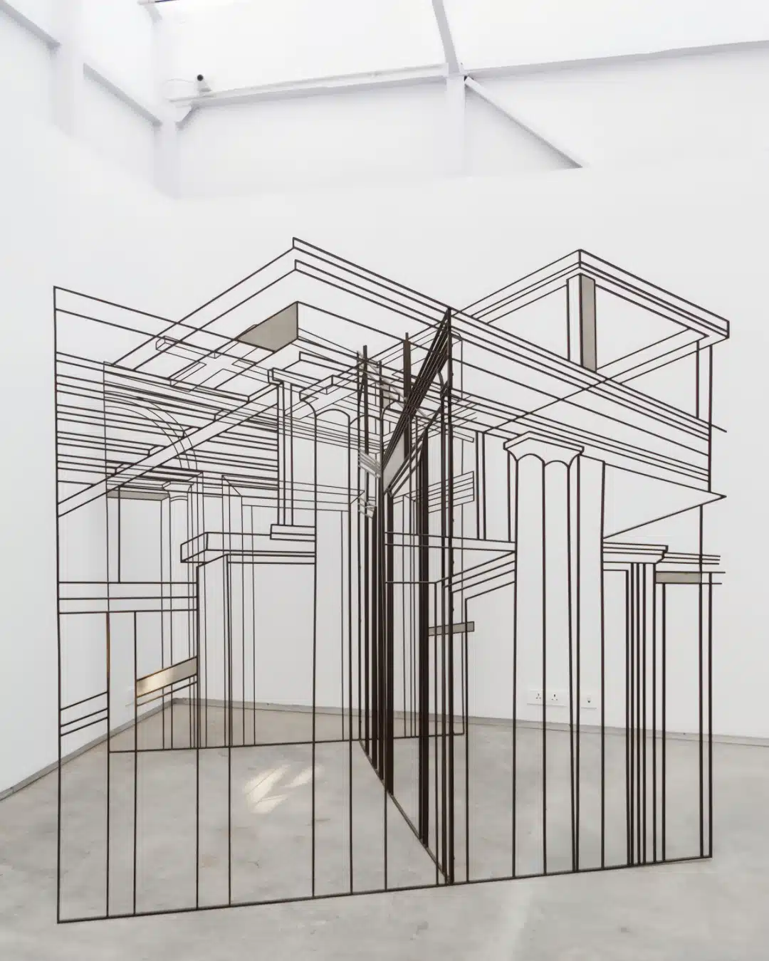 Rathin Barman. I wish to let you fall out of my hands (Chapter II), 2018. Welded steel and brass. Installation view. Courtesy of Experimenter