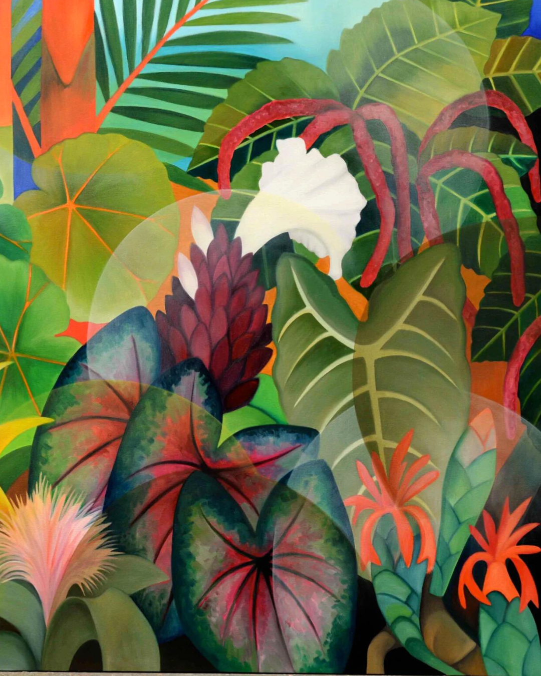 Senaka Senanayake. Rainforest, 2014. Oil on canvas. Courtesy of Grosvenor Gallery.