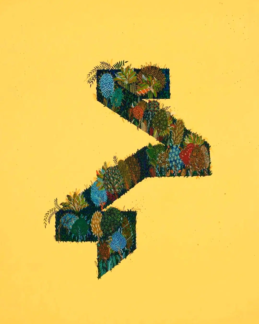 Wardha Shabbir. Siraat-e-Sajar, 2017. Gouache on Vasli Paper. Courtesy of Grosvenor Gallery.