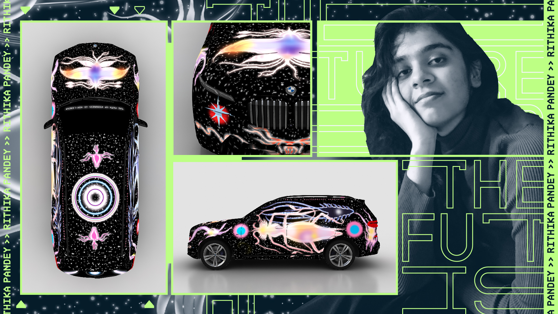Rithika Pandey. IAF x BMW The Future is Born of Art 2023