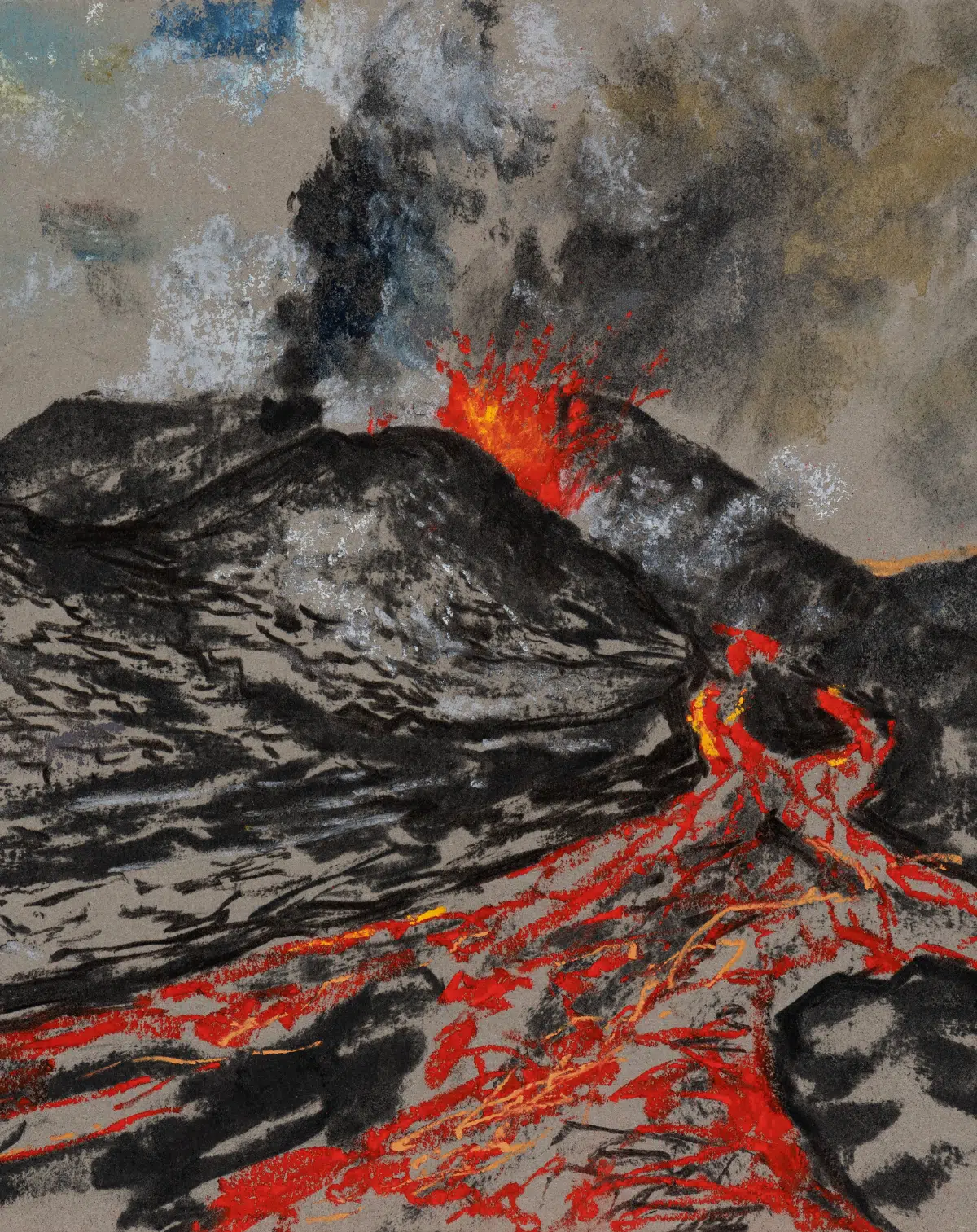 Nikhil Chopra. Untitled, 2021. Mixed media on paper. Courtesy the artist and Chatterjee & Lal.