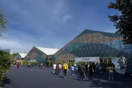 India Art Fair 2023 Facade. Courtesy of India Art Fair.